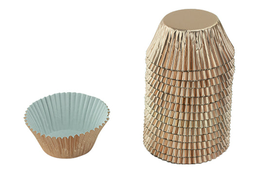 Rose Gold Baking Cups (250 Pack) - Gateau Art