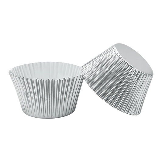 Silver Large Foil - 250Pieces Plain Baking Cupcake Bulk Cup Cake Case