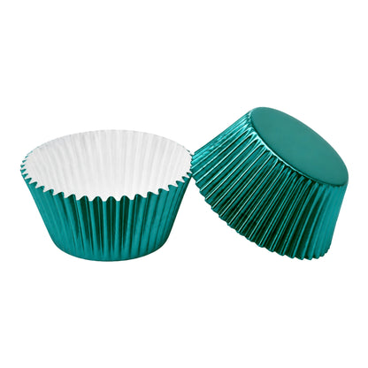 Teal Green Large Foil Baking Cups (250 Pack) - Cupcake Cases