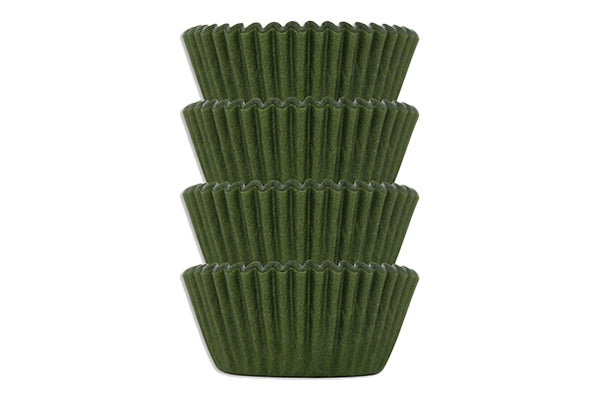 Dark Green Mini Base - Baking Bulk Cupcake Cases Liner 2.5cm (500 Pack) - Iconic Cake Art