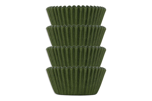 Dark Green Mini Base - Baking Bulk Cupcake Cases Liner 2.5cm (500 Pack) - Iconic Cake Art