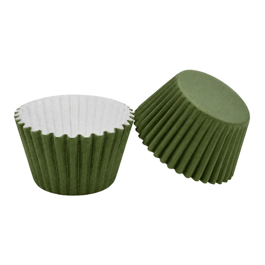 Dark Green Mini 2.5cm Base - 500Pieces Paper Baking Bulk Cupcake Cases Liner