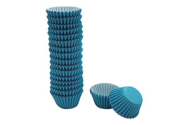 Light Blue Mini Base - Baking Bulk Cupcake Cases Liner 2.5cm (500 Pack) - Gateau Art
