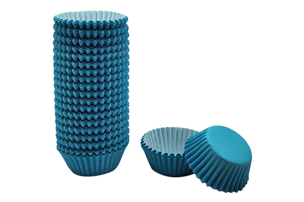 Light Blue Mini Base - Baking Bulk Cupcake Cases Liner 3.5cm (500 Pack) - Gateau Art