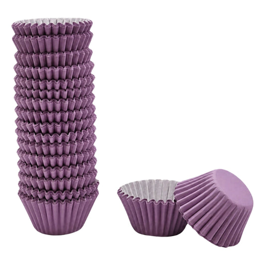 Purple Paper Mini Cupcake Cases 2.5cm (500 Pack) - Iconic Cake Art