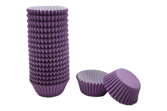 Purple Mini Base - Baking Bulk Cupcake Cases Liner 3.5cm (500 Pack) - Gateau Art