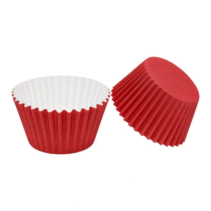 Red Mini 2.5cm Base - 500 Pieces Paper Baking Bulk Cupcake Cases Liner