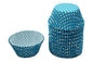 250 pcs 50mm x 35mm Blue And White Polka GreaseproofCupcake Cases - Iconic Cake Art
