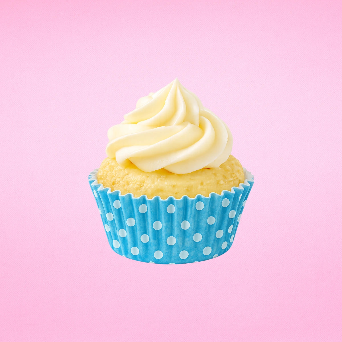 White Blue and Polka Greaseproof Mini Cupcake Cases 35mm - Iconic Cake Art