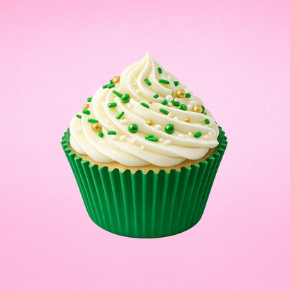 Dark Green 250Pc Greaseproof Baking Cupcake Cases - 5X3.2cm