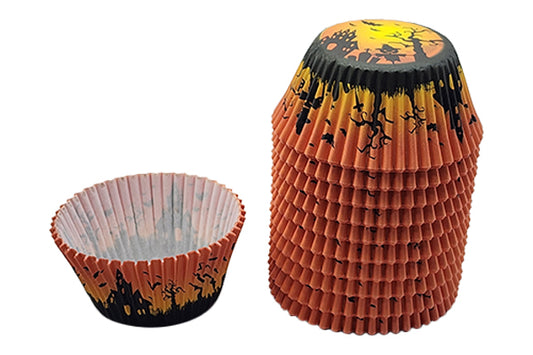 250 pcs 50mm x 35mm Halloween Witch GreaseproofCupcake Cases - Iconic Cake Art