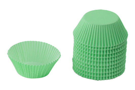Light Green Plain Bulk Greaseproof Cupcake Case (250 Pack) - Gateau Art