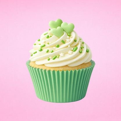 Light Green Plain Bulk Greaseproof Cupcake Case (250 Pack) - Gateau Art