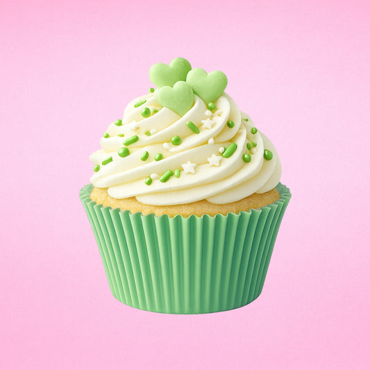 Light Green Plain Bulk Greaseproof Cupcake Case (250 Pack) - Gateau Art