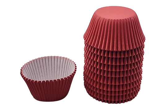250 pcs 50mm x 35mm Merry Christmas Red GreaseproofCupcake Cases - Iconic Cake Art