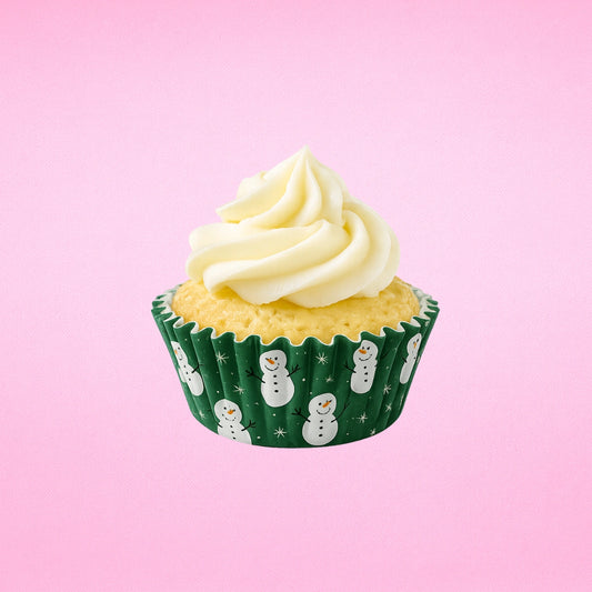 Merry Christmas Greaseproof Mini Cupcake Cases 35mm - Iconic Cake Art
