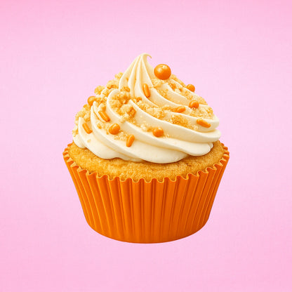 Orange 250Pc Greaseproof Baking Cupcake Cases - 5X3.2cm