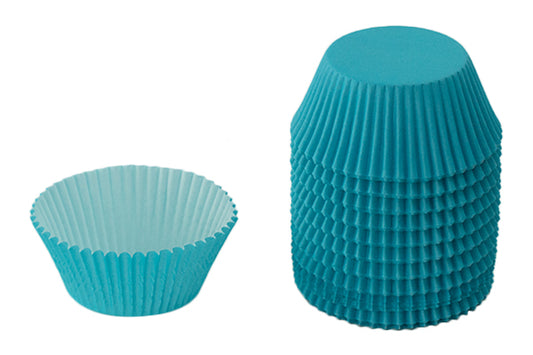 Light Blue (Tiffany) 5cm x 3.2cm - Greaseproof Baking Cupcake Cases (250 Pack) - Gateau Art