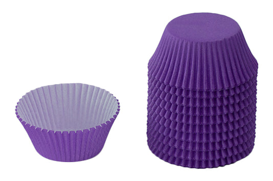 Purple 5cm x 3.2cm - Greaseproof Baking Cupcake Cases (250 Pack) - Gateau Art