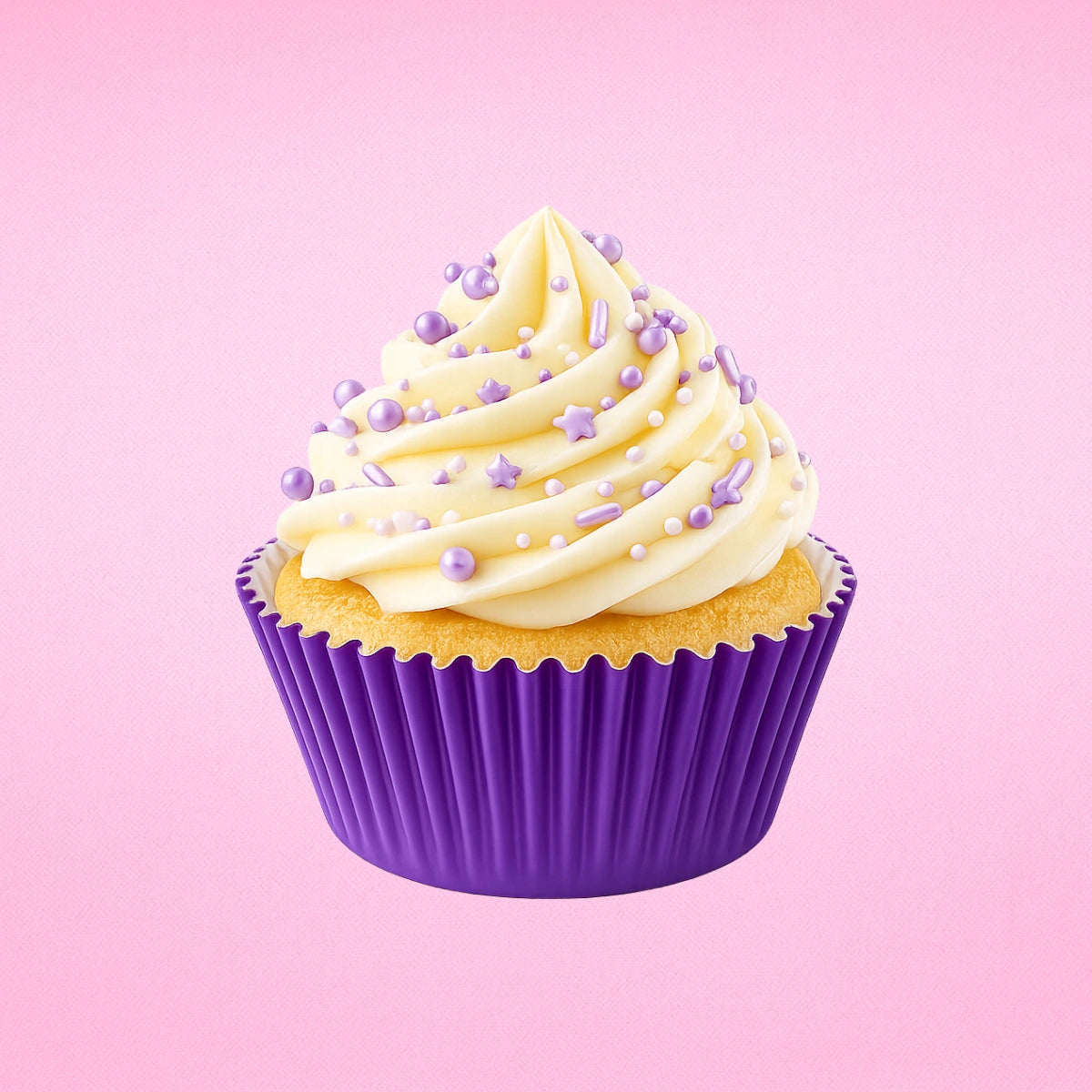 Purple 250Pc Greaseproof Baking Cupcake Cases - 5X3.2cm