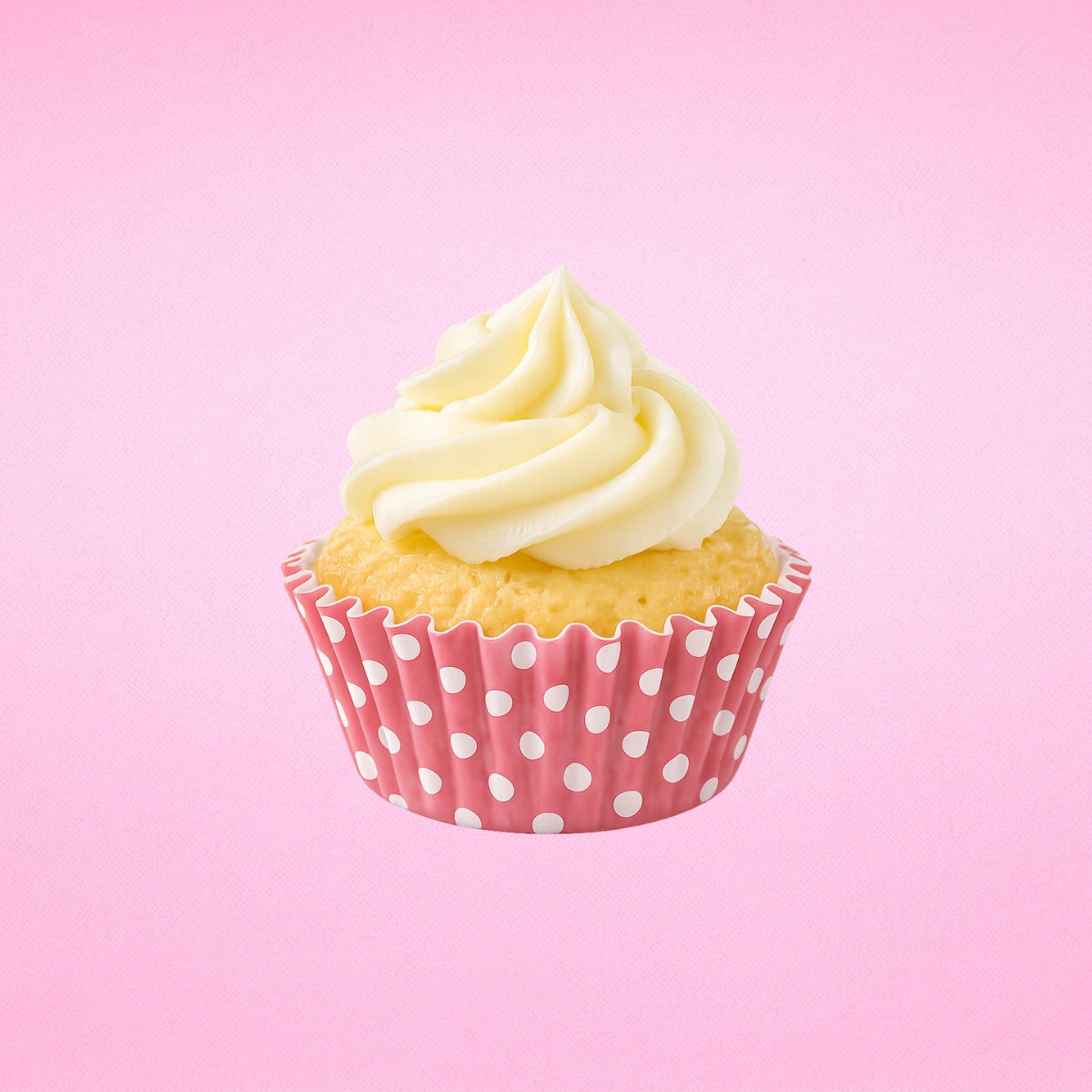 White Pink and Polka Greaseproof Mini Cupcake Cases 35mm - Iconic Cake Art