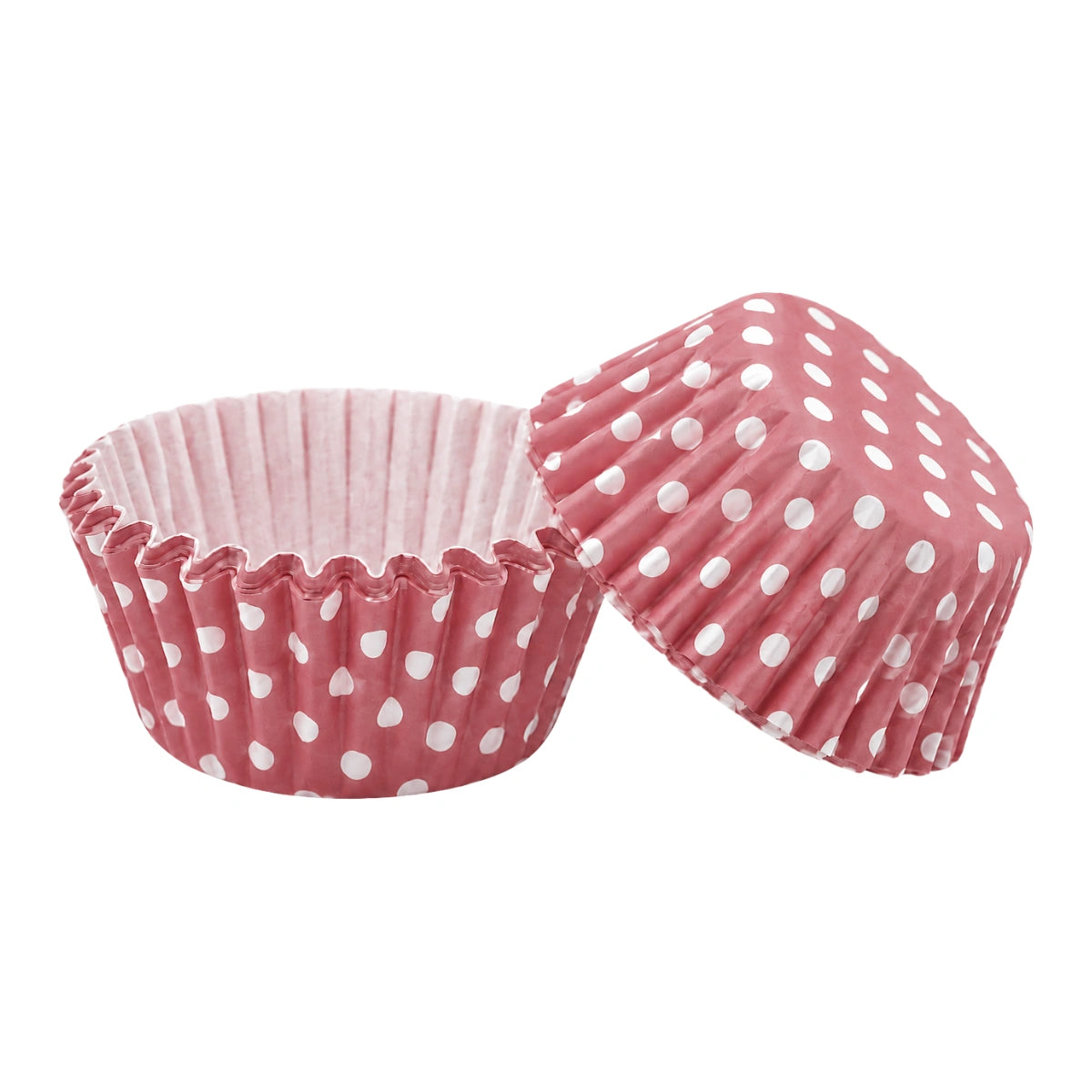 White Pink and Polka Greaseproof Mini Cupcake Cases 35mm - Iconic Cake Art