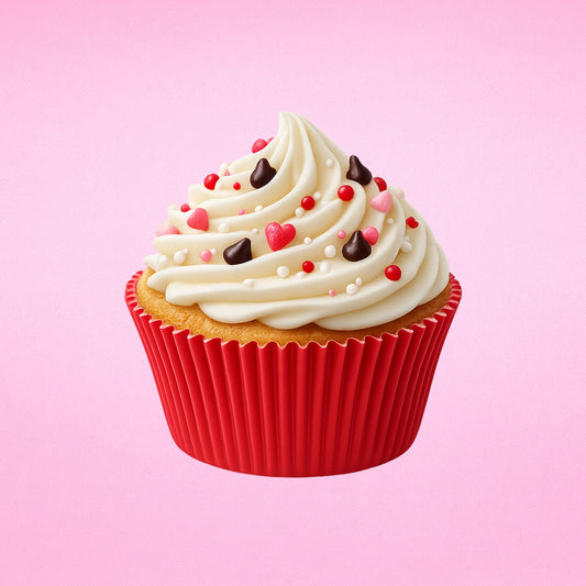 Red 250Pc Greaseproof Baking Cupcake Cases - 5X3.2cm