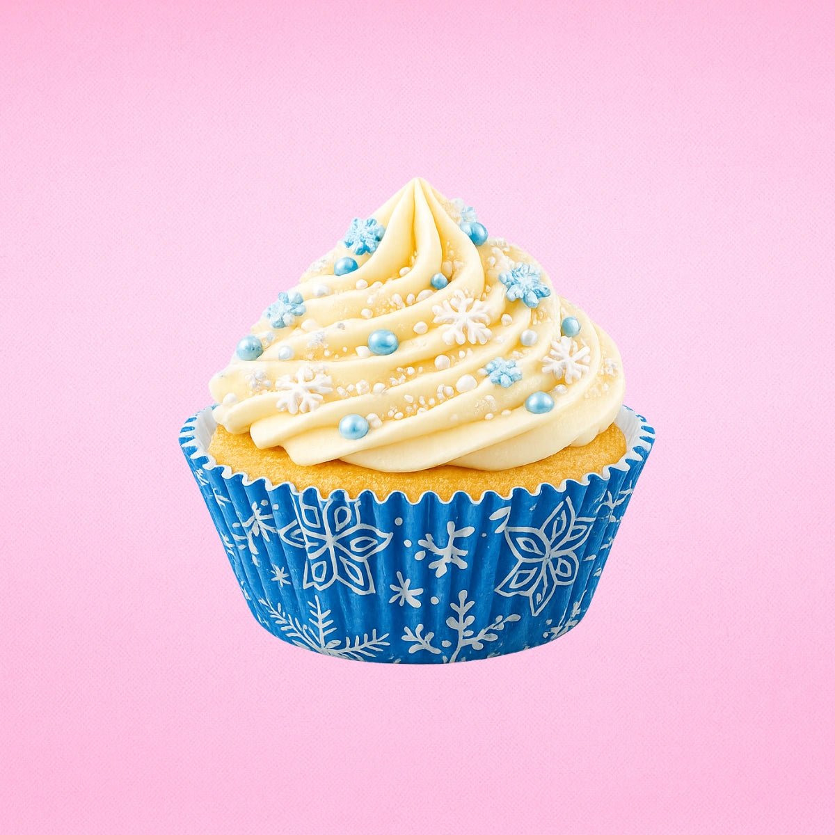 250 pcs 50mm x 35mm Snowflakes GreaseproofCupcake Cases - Iconic Cake Art