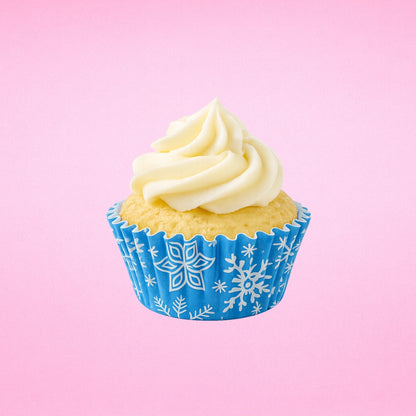 Snowflakes Greaseproof Mini Cupcake Cases 35mm - Iconic Cake Art