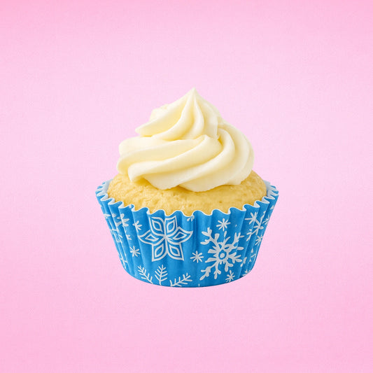 Snowflakes Greaseproof Mini Cupcake Cases 35mm - Iconic Cake Art