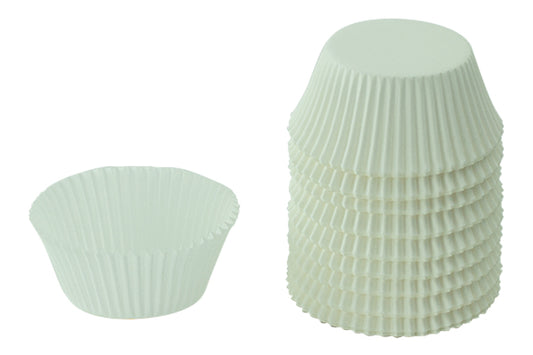 White 5cm x 3.2cm - Greaseproof Baking Cupcake Cases (250 Pack) - Gateau Art