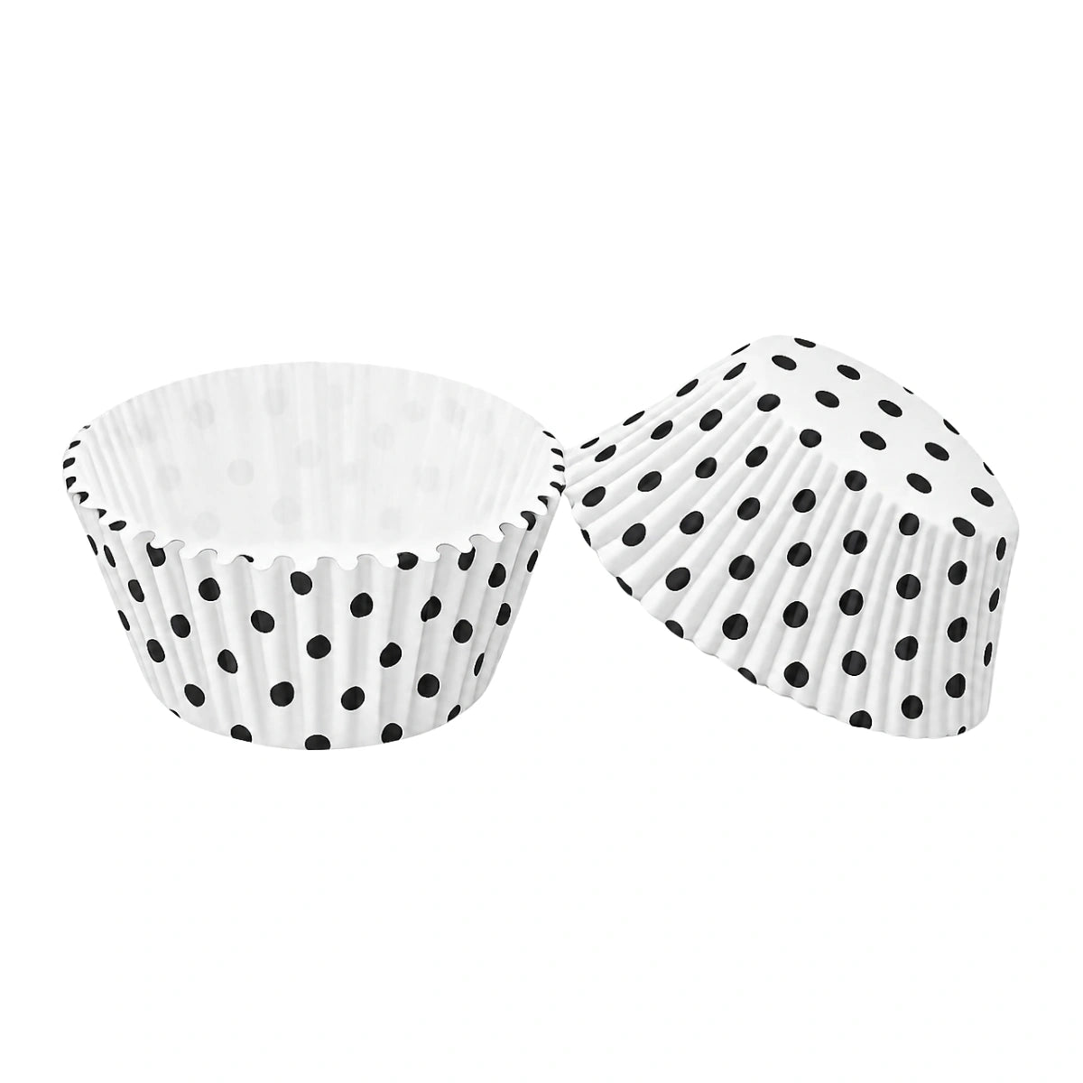 White And Black Polka Dot Cupcake Cases - 250Pce Greaseproof Baking Cups