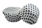 Black White and Polka Greaseproof Mini Cupcake Cases 35mm - Iconic Cake Art