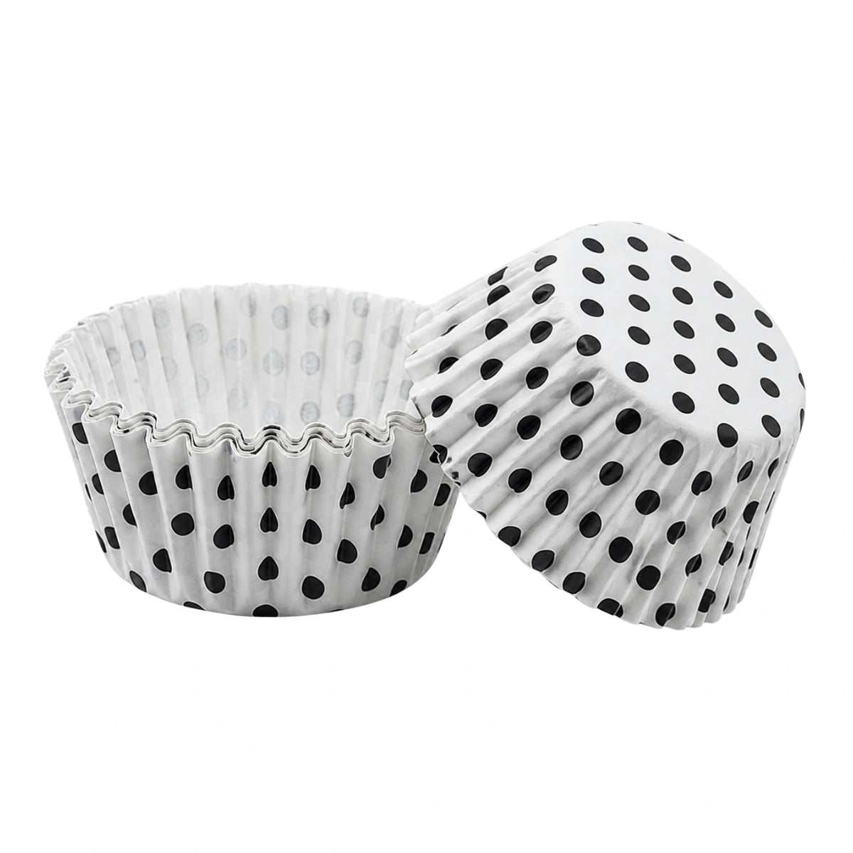 Black White and Polka Greaseproof Mini Cupcake Cases 35mm - Iconic Cake Art