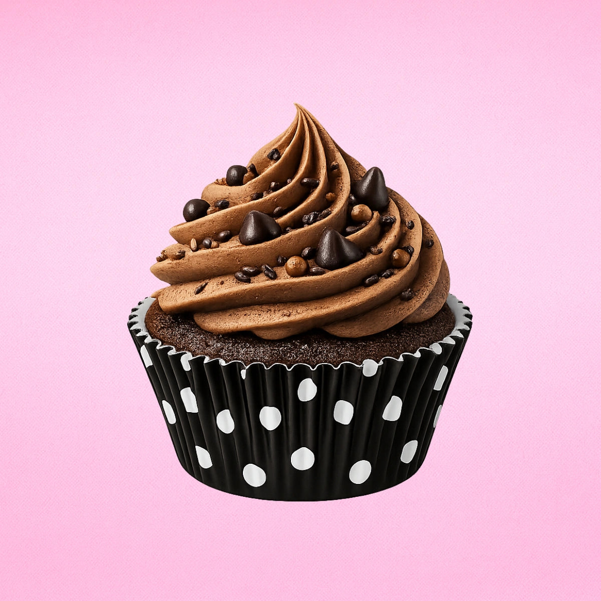 250 pcs 50mm x 35mm Black And White Polka Dots GreaseproofCupcake Cases - Iconic Cake Art