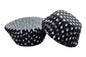 Black and White Polka Greaseproof Mini Cupcake Cases 35mm - Iconic Cake Art