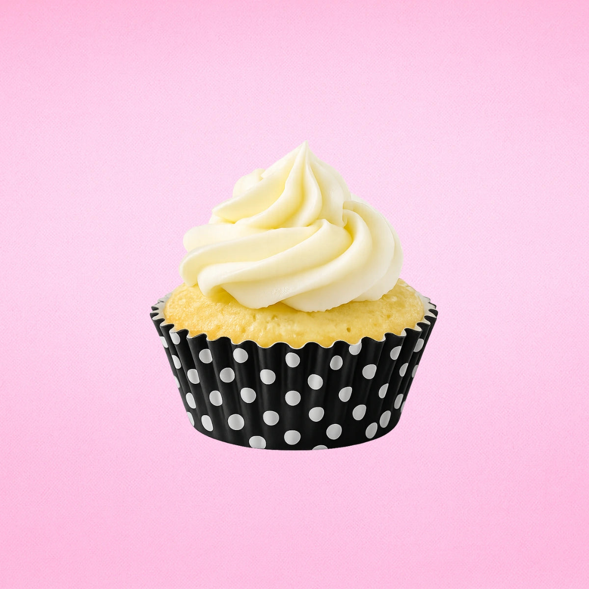 Black and White Polka Greaseproof Mini Cupcake Cases 35mm - Iconic Cake Art