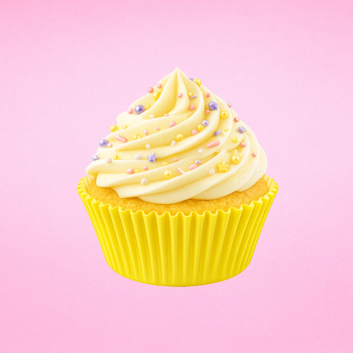 Yellow 250Pc Greaseproof Baking Cupcake Cases - 5X3.2cm