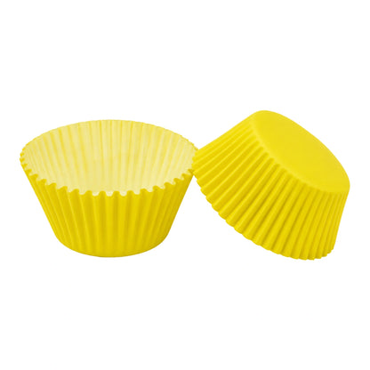Yellow 250Pc Greaseproof Baking Cupcake Cases - 5X3.2cm