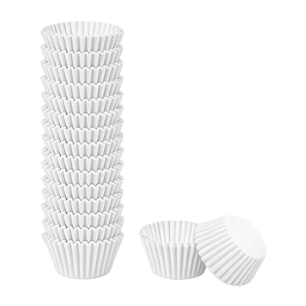 White Mini Base - Baking Bulk Cupcake Cases Liner 2.5cm (500 Pack) - Gateau Art