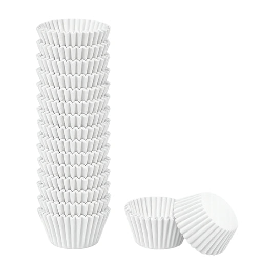 White Mini Base - Baking Bulk Cupcake Cases Liner 2.5cm (500 Pack) - Gateau Art