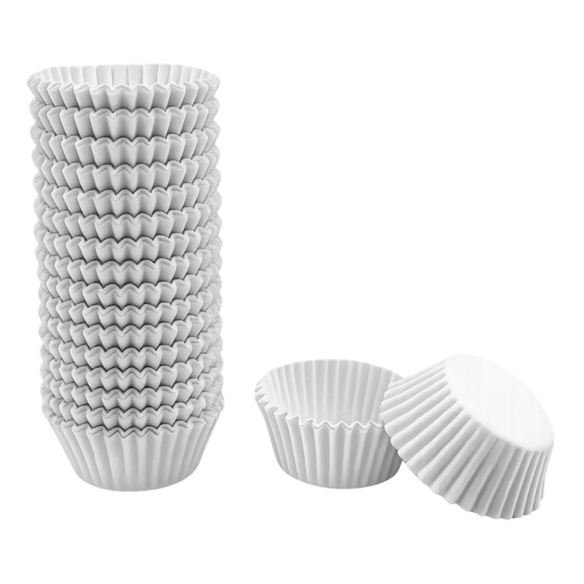 White Mini Base - Baking Bulk Cupcake Cases Liner 3.5cm (500 Pack) - Iconic Cake Art