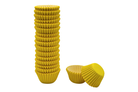 Yellow Mini Base - Baking Bulk Cupcake Cases Liner 2.5cm (500 Pack) - Gateau Art
