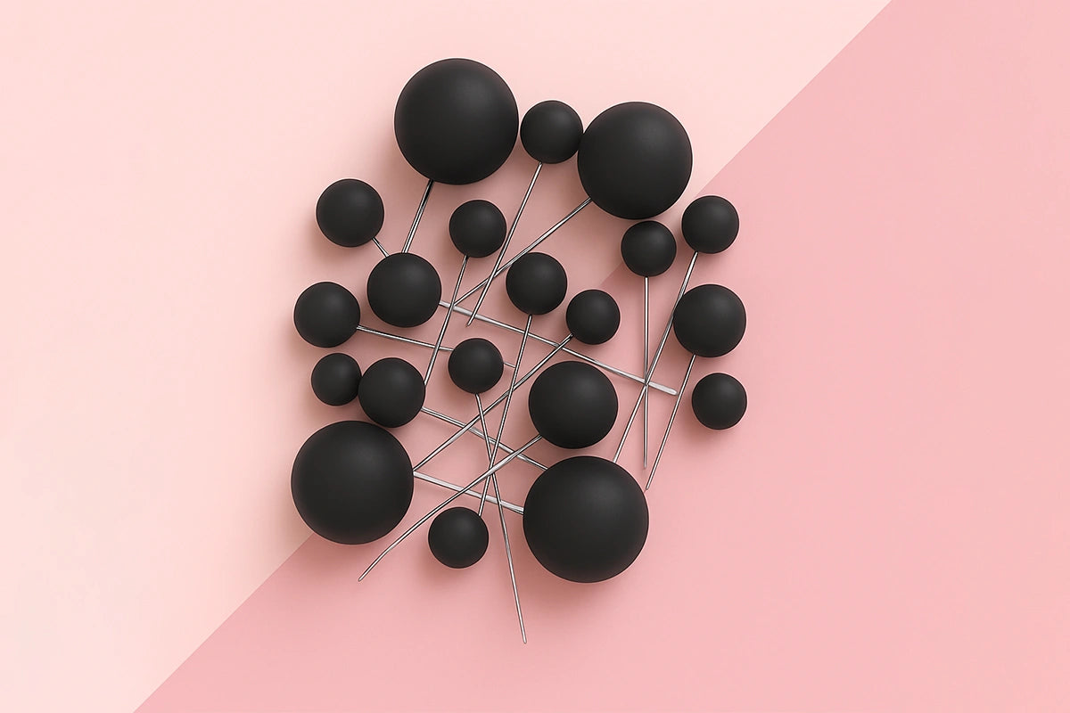 Black Matte Ball Toppers (20 Pack) - Iconic Cake Art