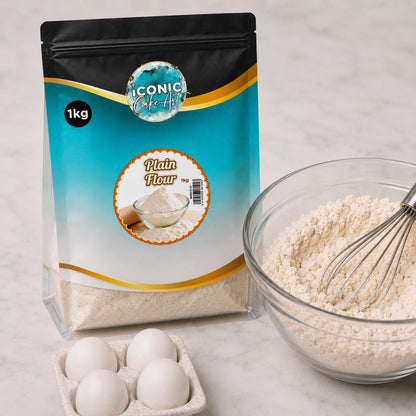 Plain Flour - Bread Making Ingredient 1kg - Iconic Cake Art