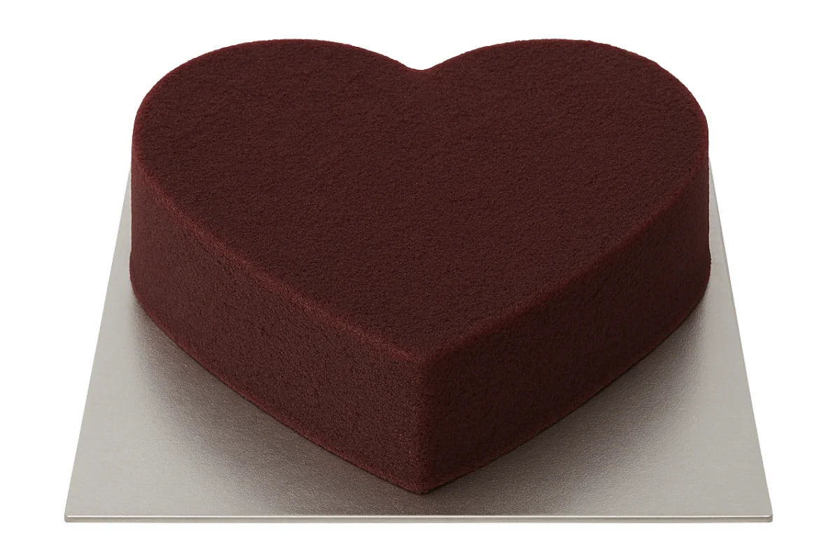 Red Velvet Mud Cake Heart Bake Only 10 Inch - Iconic Bakery
