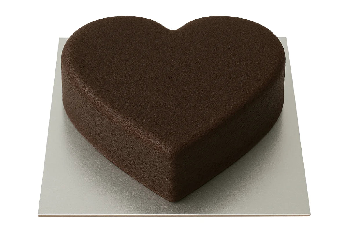 Chocolate Mud Cake Heart Bake Only 10 Inch - Iconic Bakery