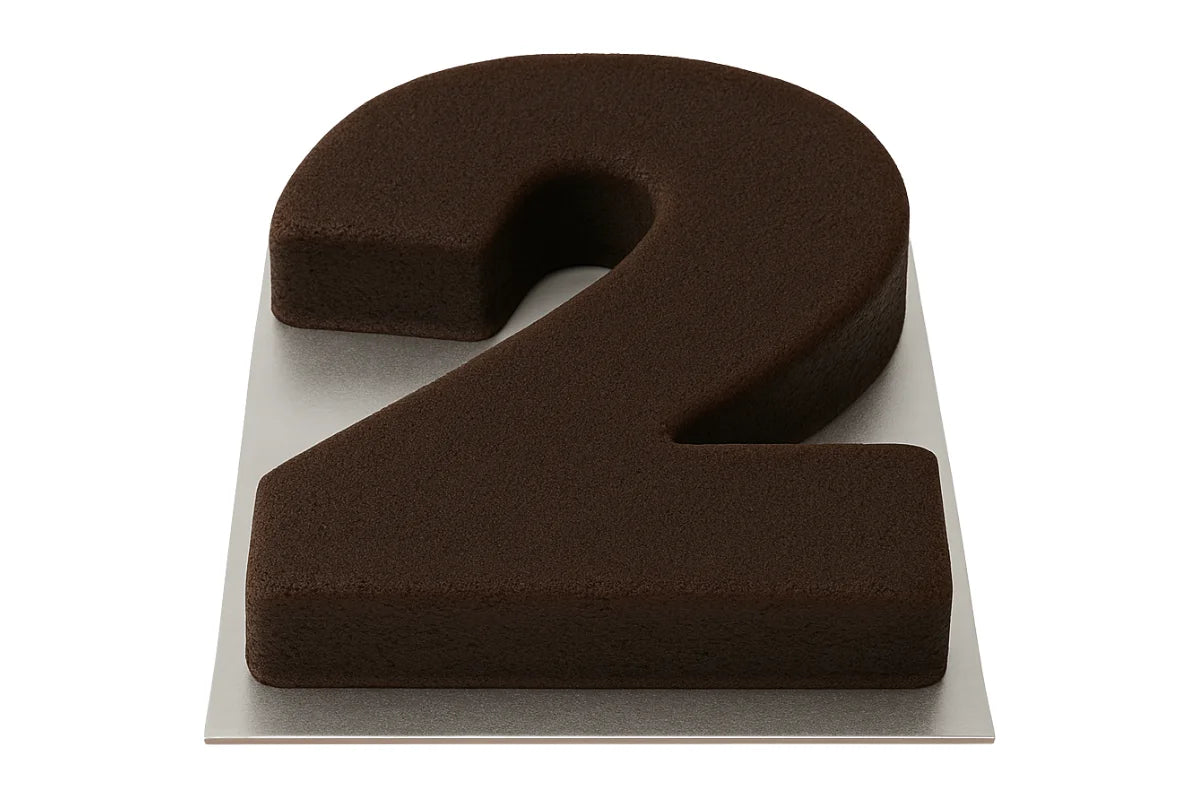 Chocolate Number Cake 10 Inch Small Bake Only - Iconic Bakery