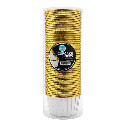 Bright White Cupcake Liners (50 Pack) - Iconic Cake Art