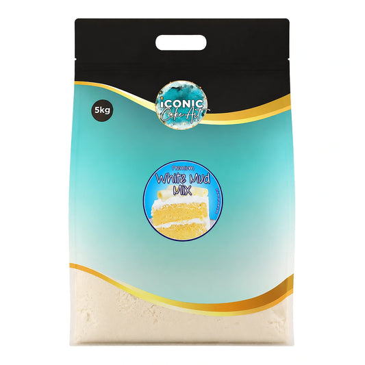 White Mud Cake Mix Premium 5kg - Iconic Cake Art